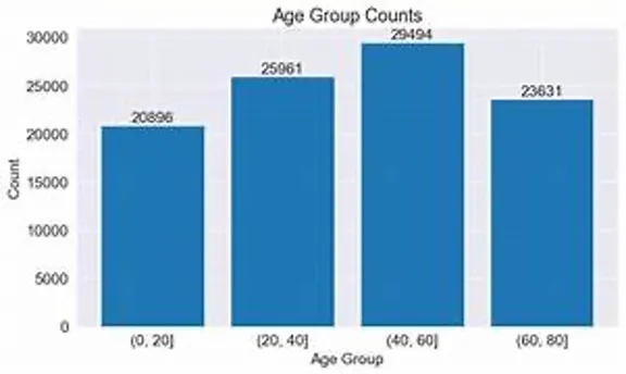 Age Group Counts The bar chart shows the | StudyX