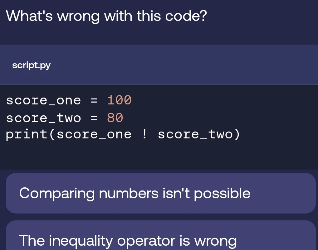 Whats wrong with this code scriptpy scoreone | StudyX