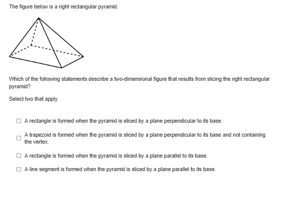 Right Rectangular Pyramid The figure below is a right rectangular | StudyX