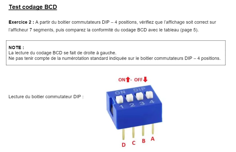 Test codage BCD Exercice 2 A partir du | StudyX