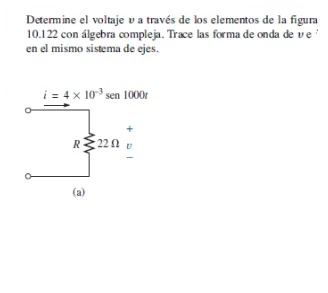 Determine el voltaje v a travs de los | StudyX