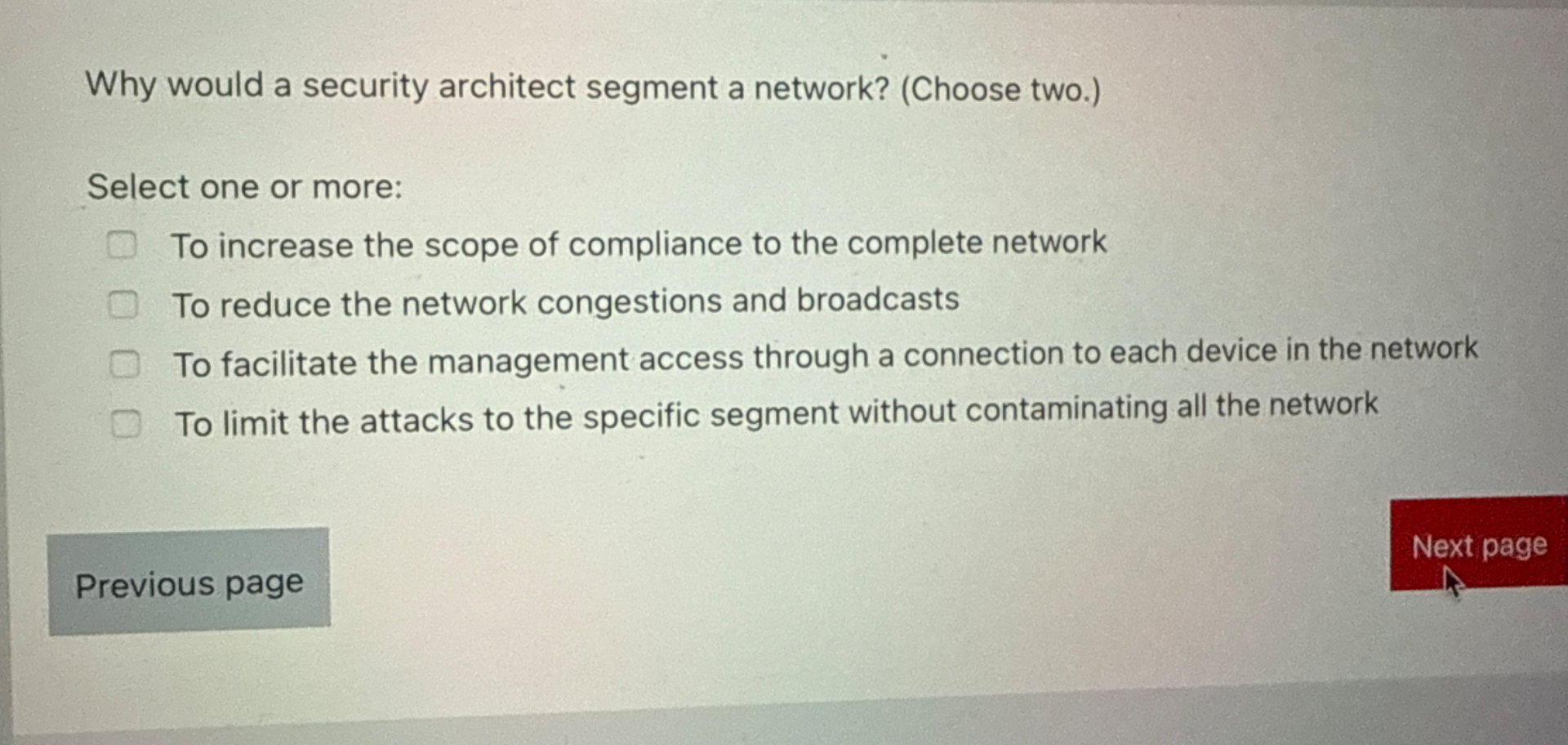 Why would a security architect segment a