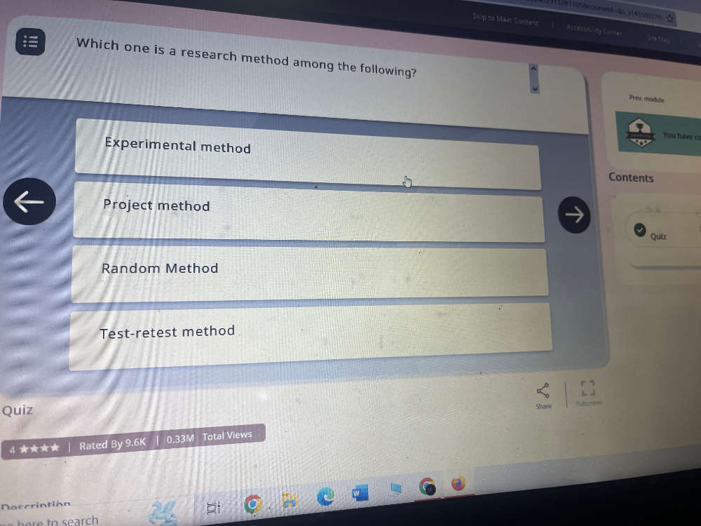 Which one is a research method among the