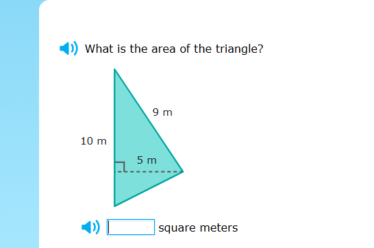 What is the area of the triangle? !Triangle