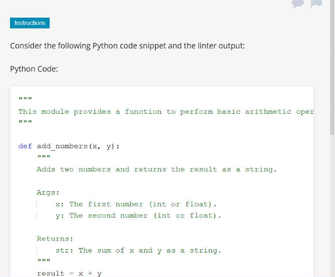 Consider the following Python code snippet