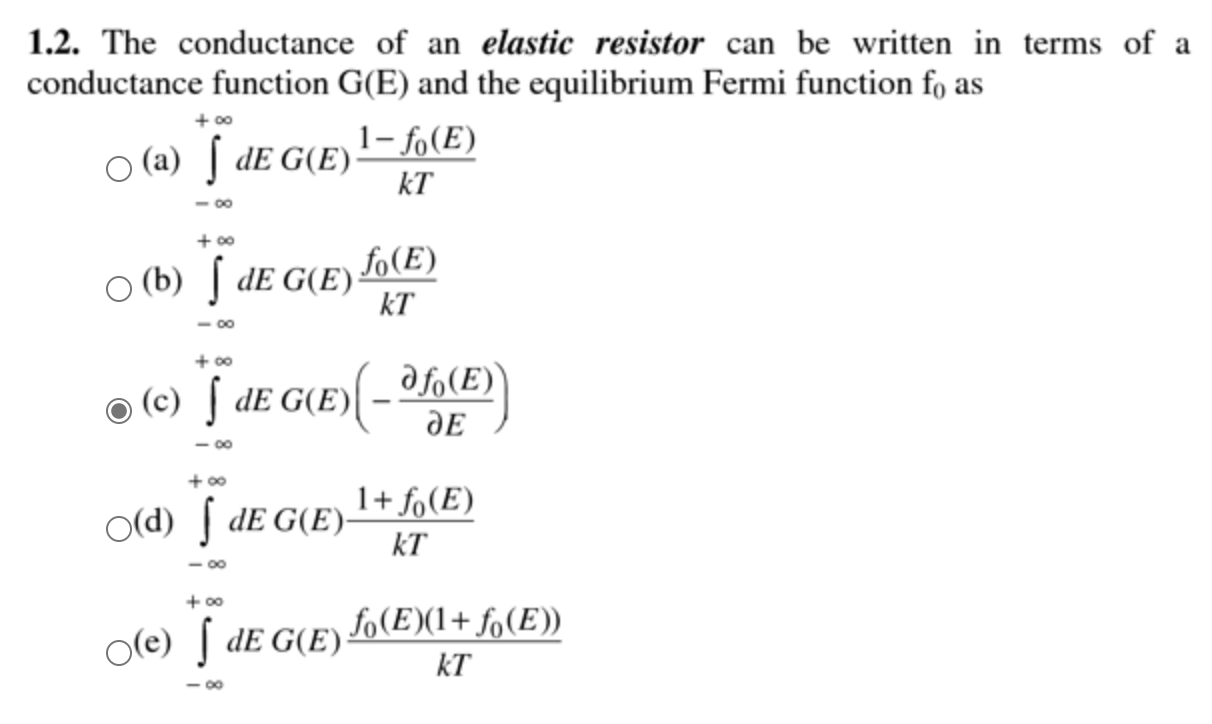 The conductance of an elastic resistor can