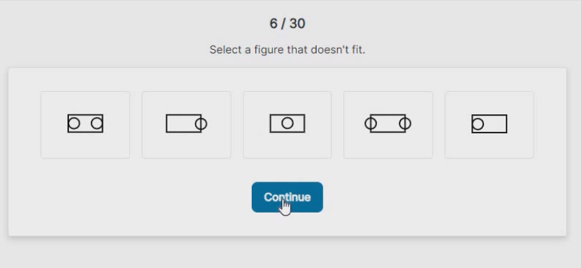6/30 <br/>Select a figure that doesn't fit. 