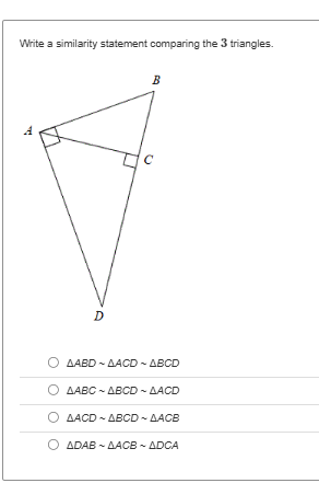 Write a similarity statement comparing the 3 | StudyX