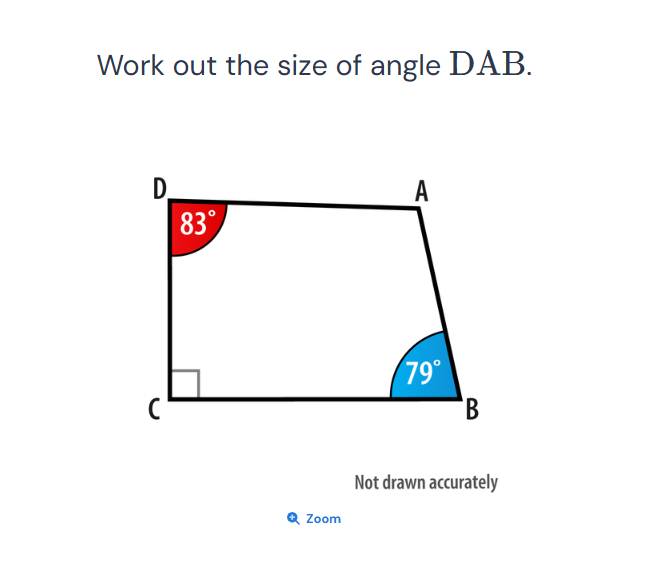 Work out the size of angle DAB. [Image of a | StudyX