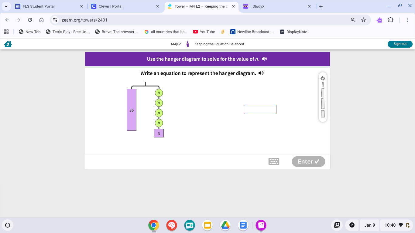 Use the hanger diagram to solve for the | StudyX