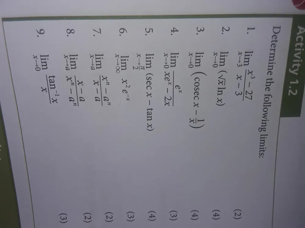 Determine the following limits lim (√x lnx) StudyX — free download