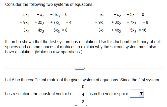 Consider the following two systems of