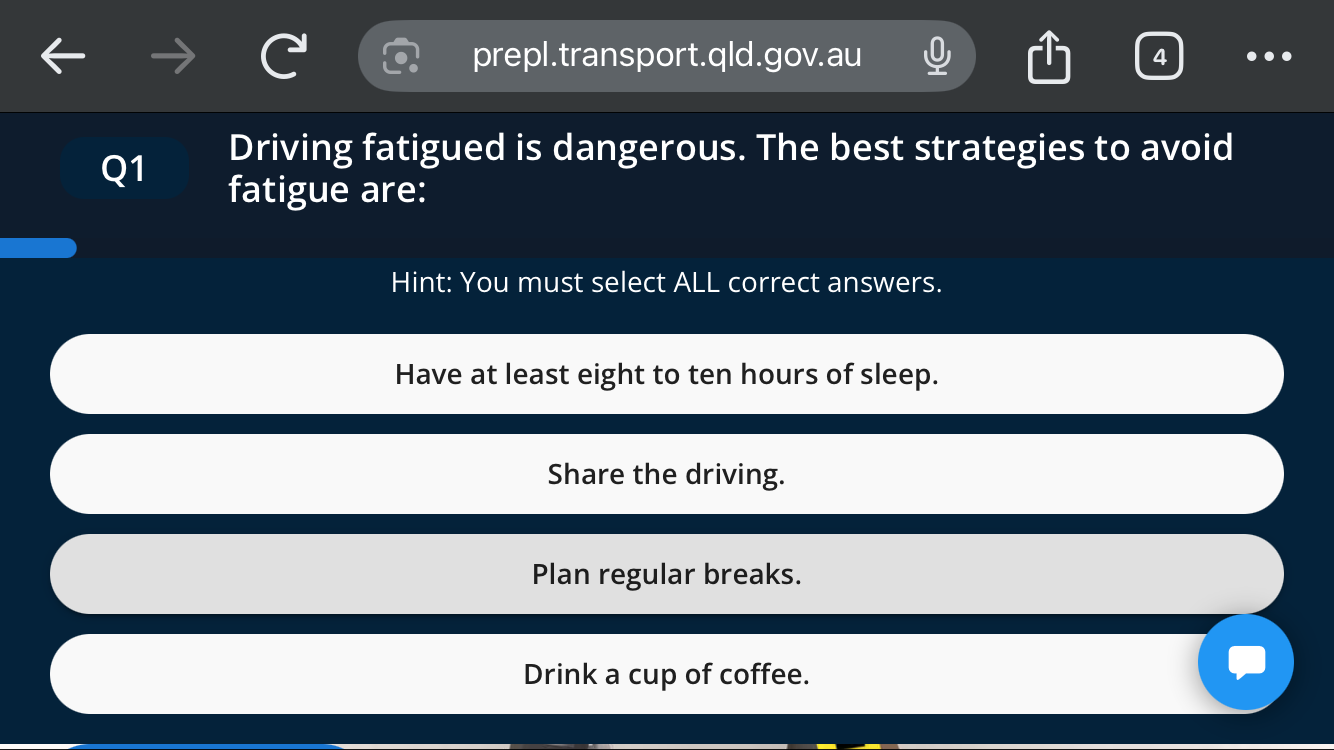 prepl.transport.qld.gov.au 4 Q1 Driving