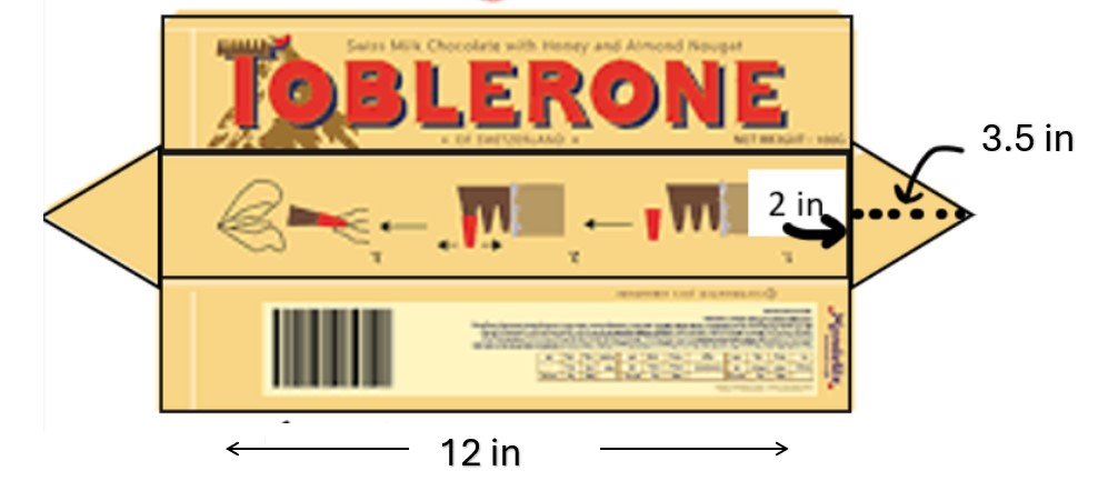 Triangular Prism Candy The Toblerone candy bar comes in a | StudyX