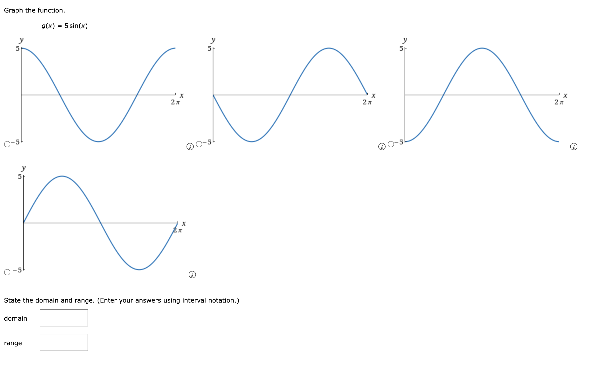 Graph the function. $g(x) = 4 - 5 (x)$ | StudyX
