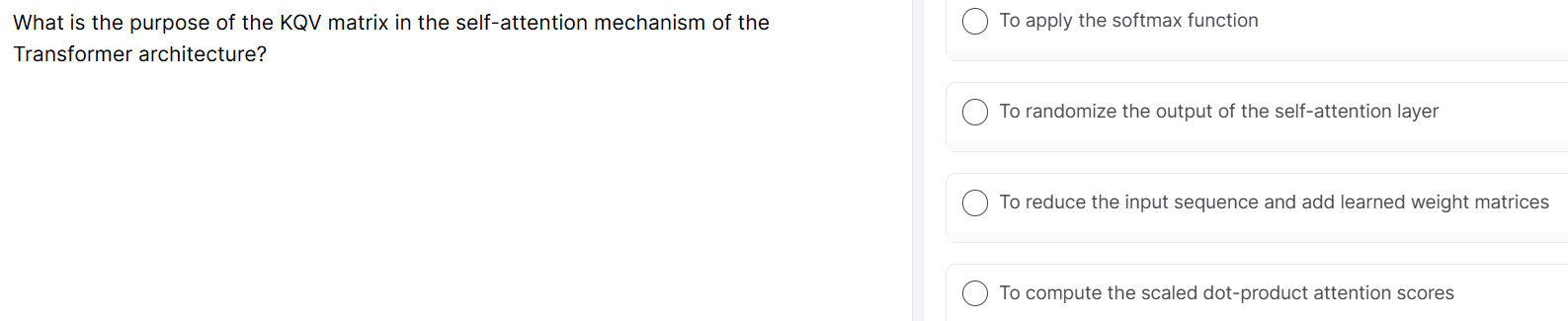 What is the purpose of the KQV matrix in the