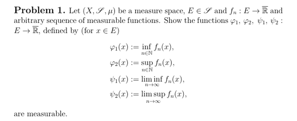 Problem 1. Let $(X, {S}, )$ be a measure | StudyX