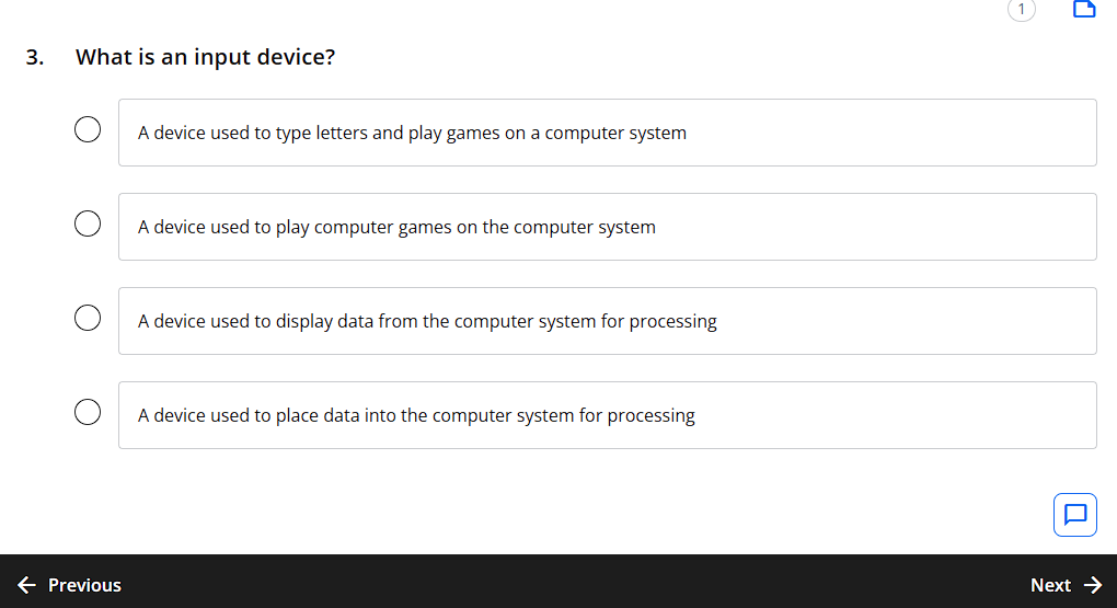3. What is an input device? A device used | StudyX