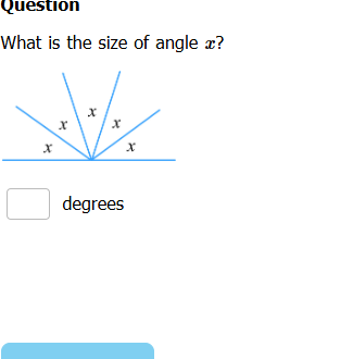 What is the size of angle x? (Diagram of | StudyX