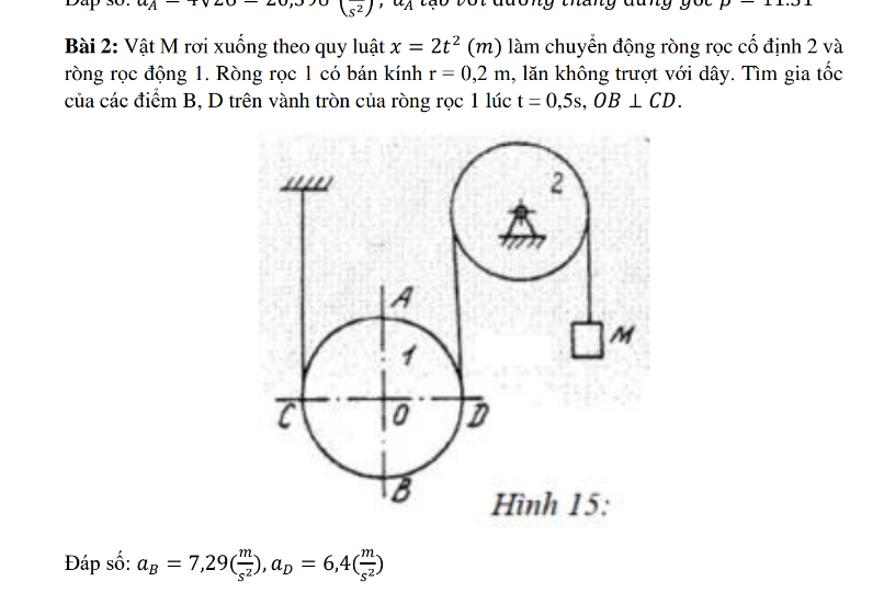 Bài 2: Vật M rơi xuống theo quy luật $x = | StudyX