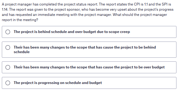 A project manager has completed the project