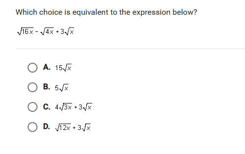 Which choice is equivalent to the expression | StudyX