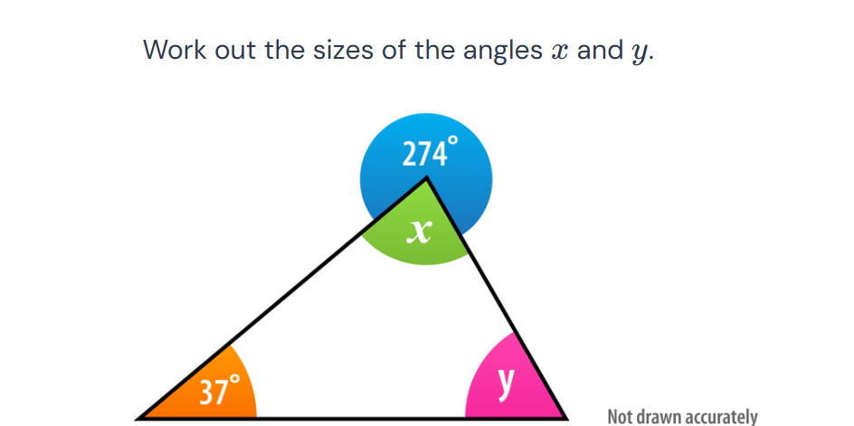 Work out the sizes of the angles $x$ and | StudyX