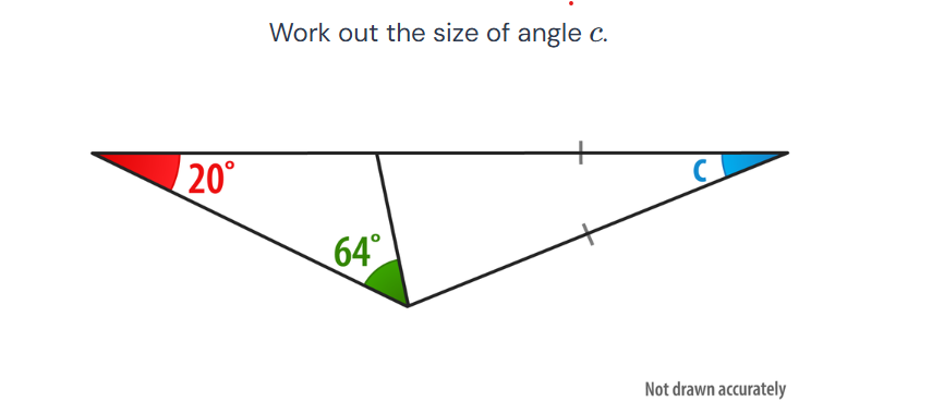 Work out the size of angle c. In the | StudyX