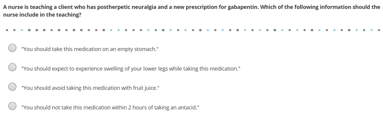 gabapentin nurse teaching