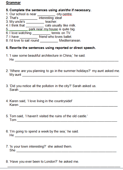 5. Complete the sentences using a/an/the if | StudyX