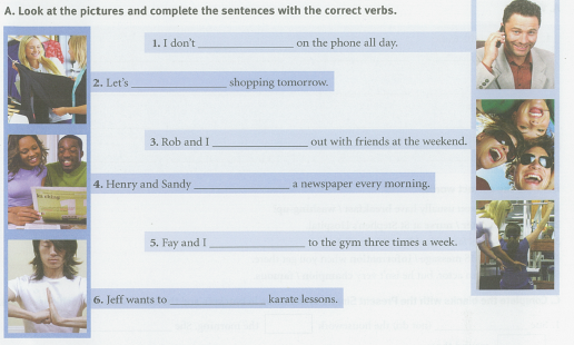 A. Look at the pictures and complete the | StudyX