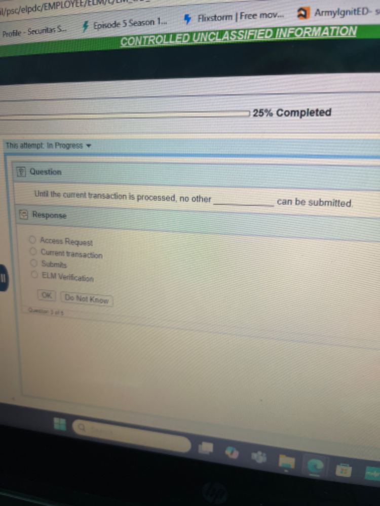 Until the current transaction is processed,