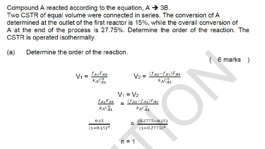 Compound A reacted according to the | StudyX