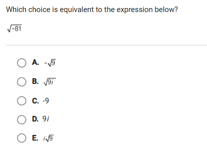 Which choice is equivalent to the expression | StudyX
