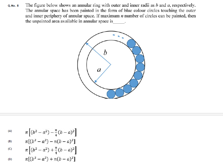 The figure below shows an annular ring with outer and inner radii as b ...