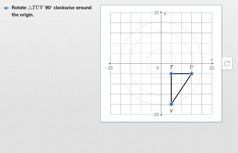 Rotating Tuv Math Rotate ( TUV) 90 clockwise around the origin