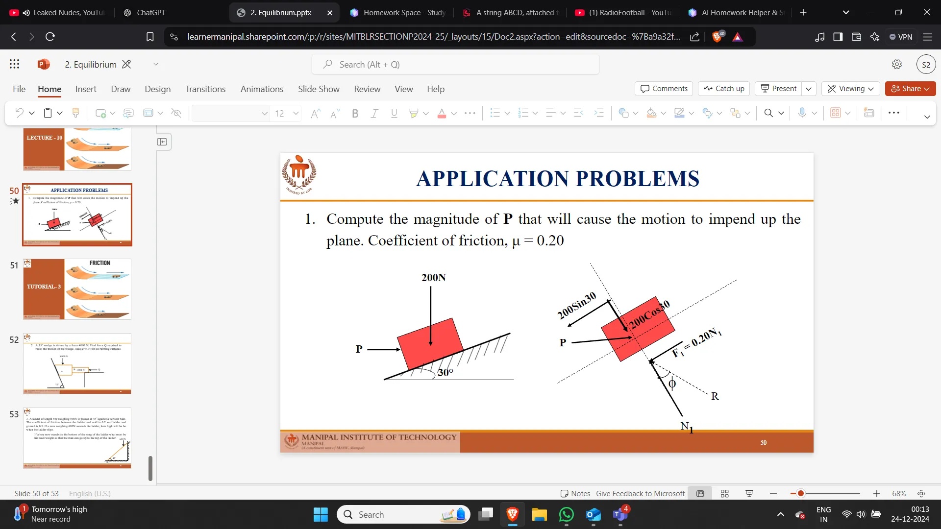 1 Compute the magnitude of P that will cause | StudyX