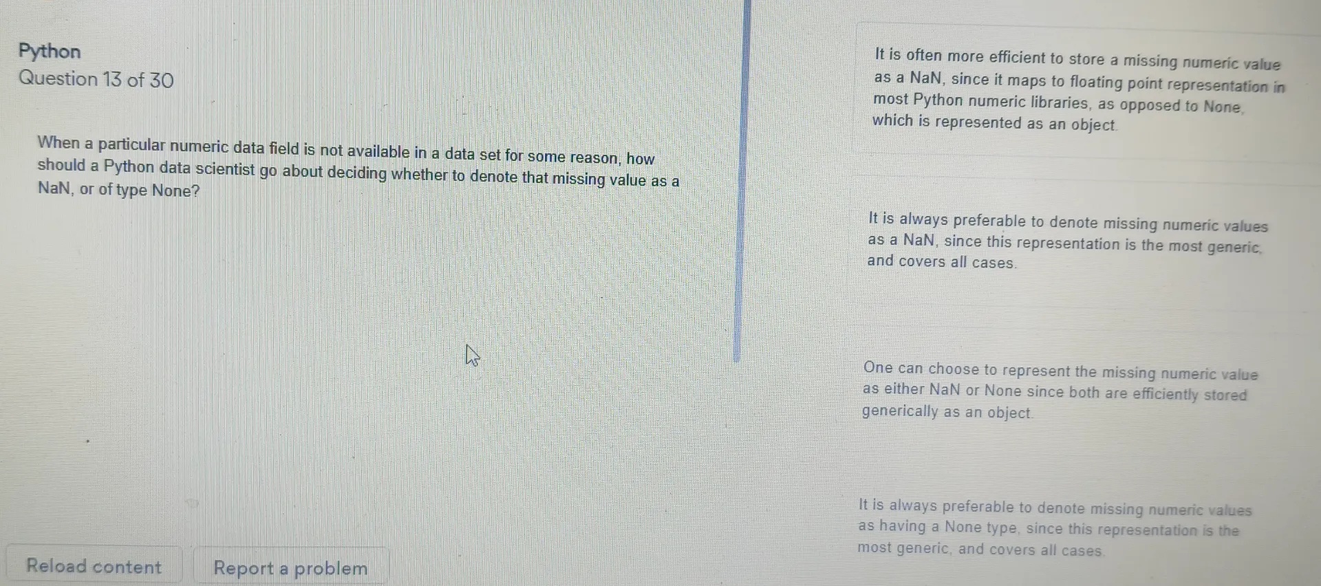 Python Question 13 of 30 When a particular | StudyX