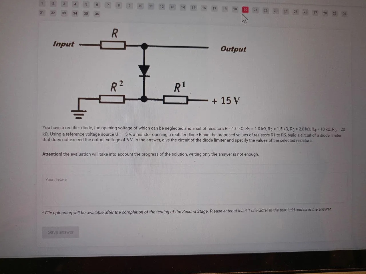 You have a rectifier diode the opening | StudyX