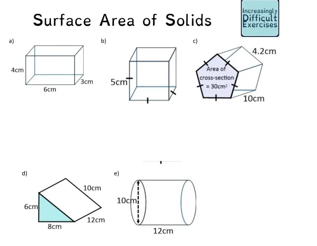 Surface Area of Solids a) A rectangular | StudyX