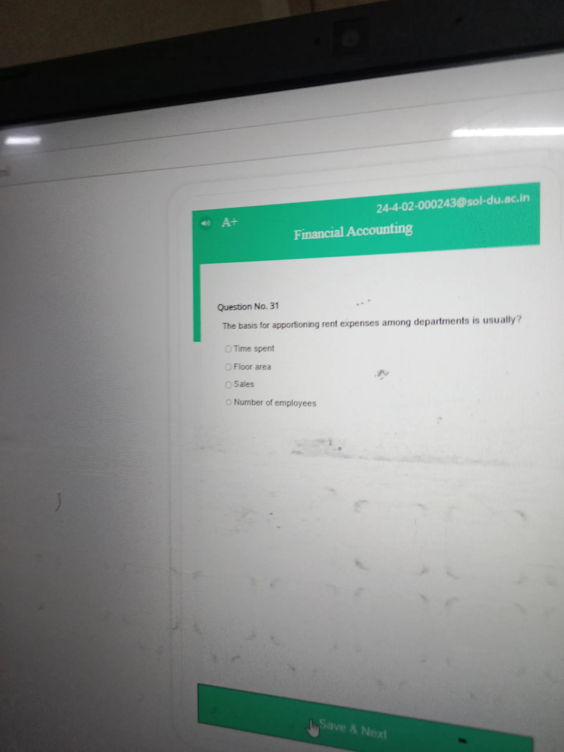Question No 31 The basis for apportioning | StudyX