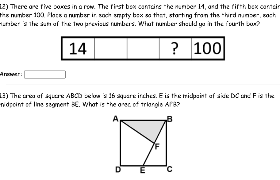 12 There are five boxes in a row The first | StudyX