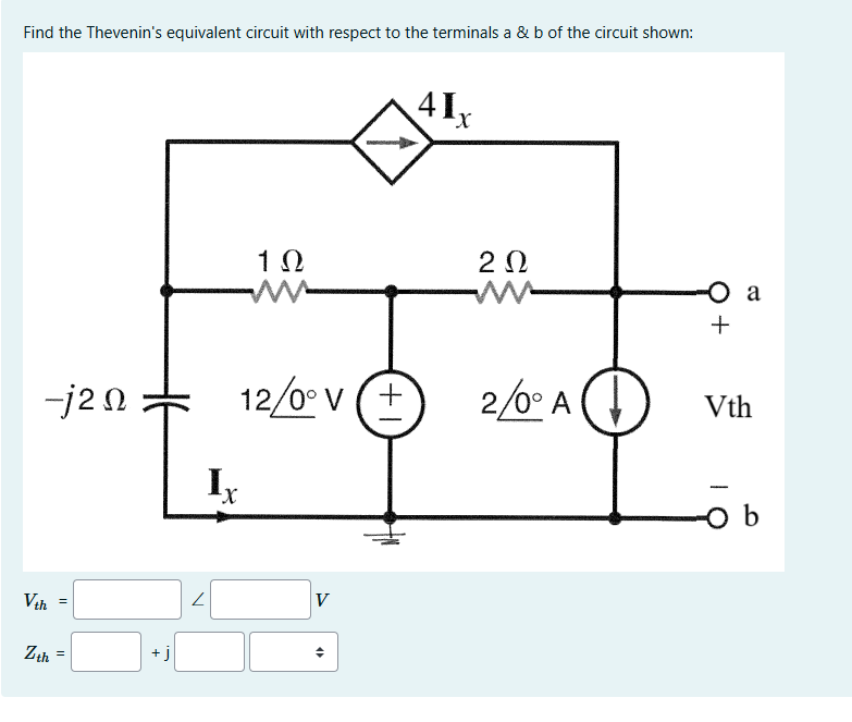 Find the Thevenins equivalent circuit with | StudyX