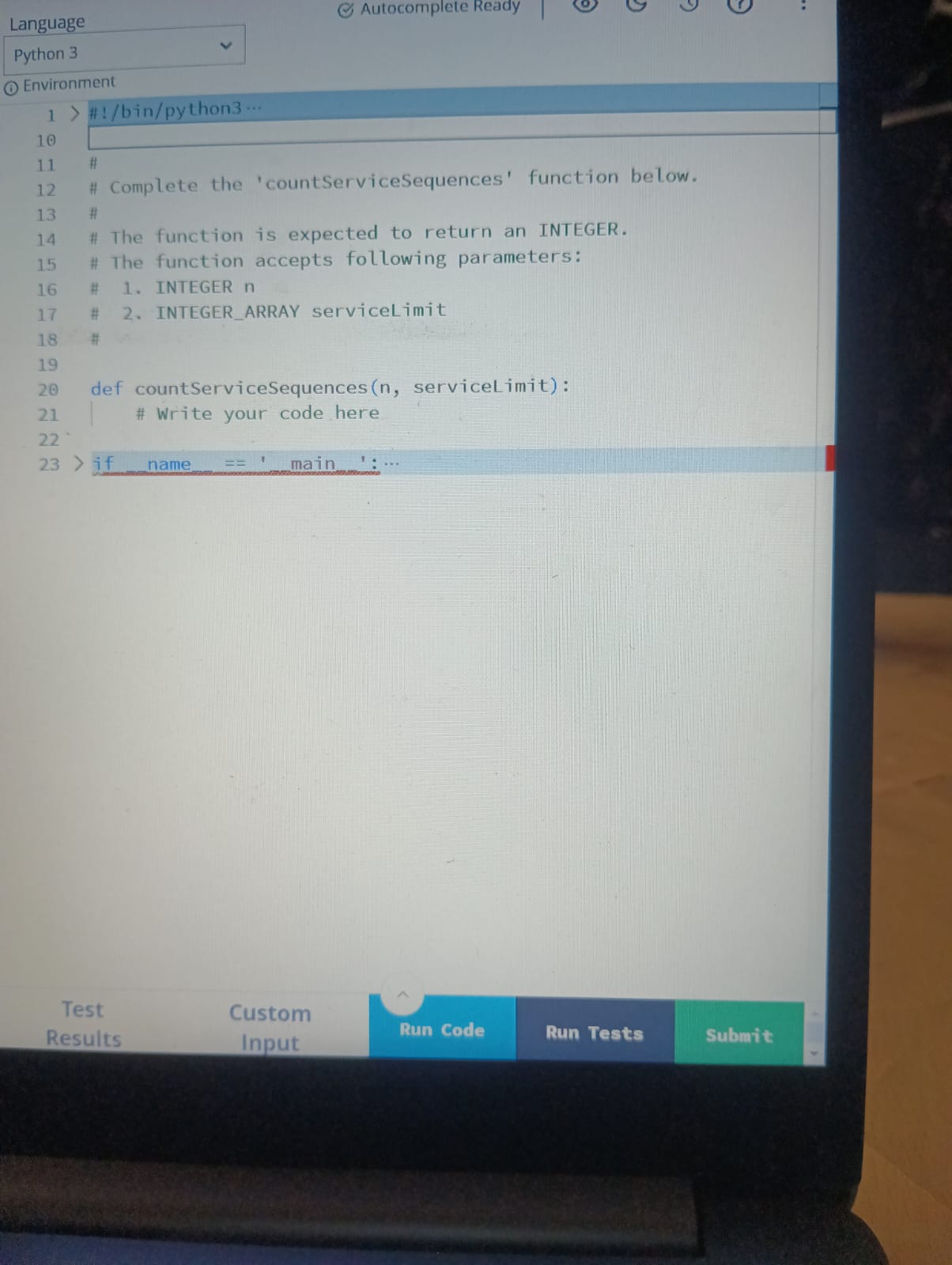 Complete the function | StudyX