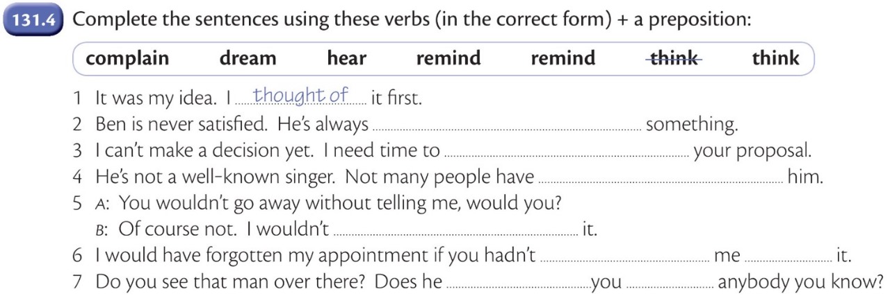 Sentence Using Complain 131.4 Complete the sentences using these | StudyX