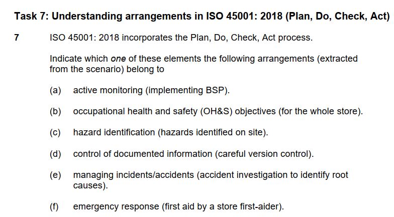 Task 7: Understanding arrangements in ISO