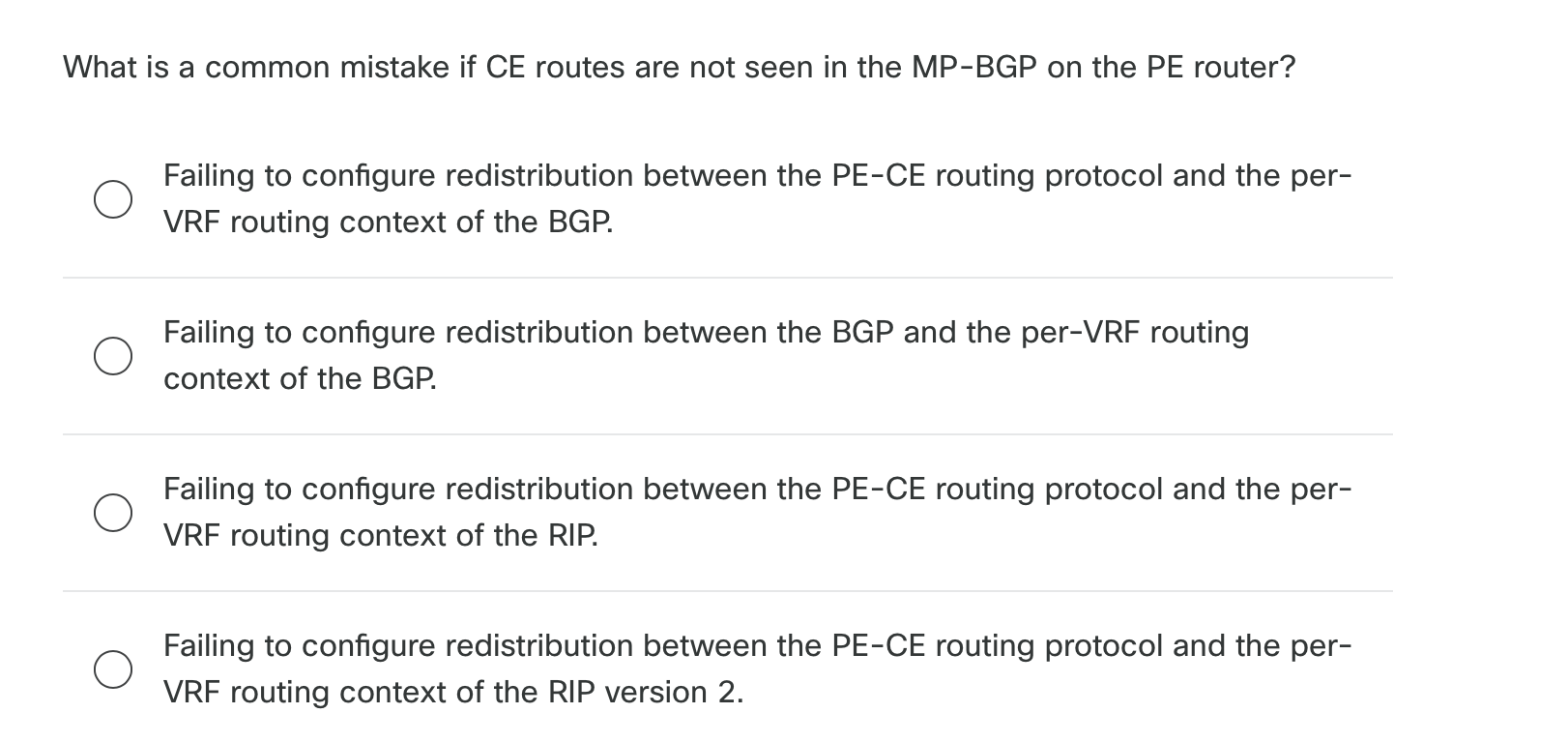 What is a common mistake if CE routes are
