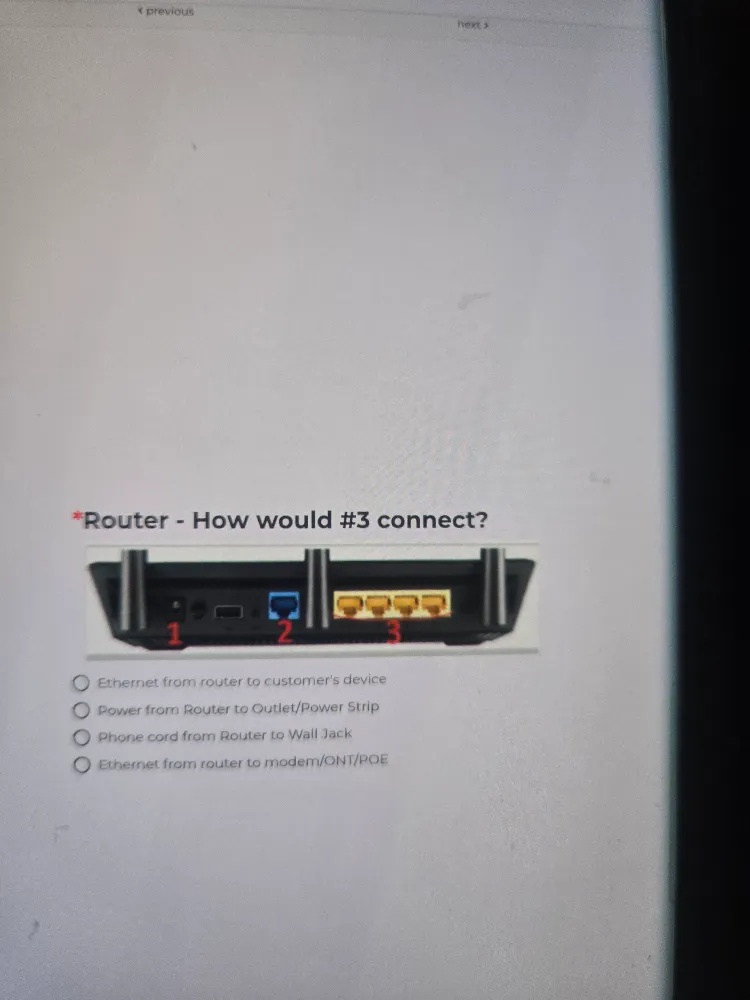 *Router - How would #3 connect? Ethernet