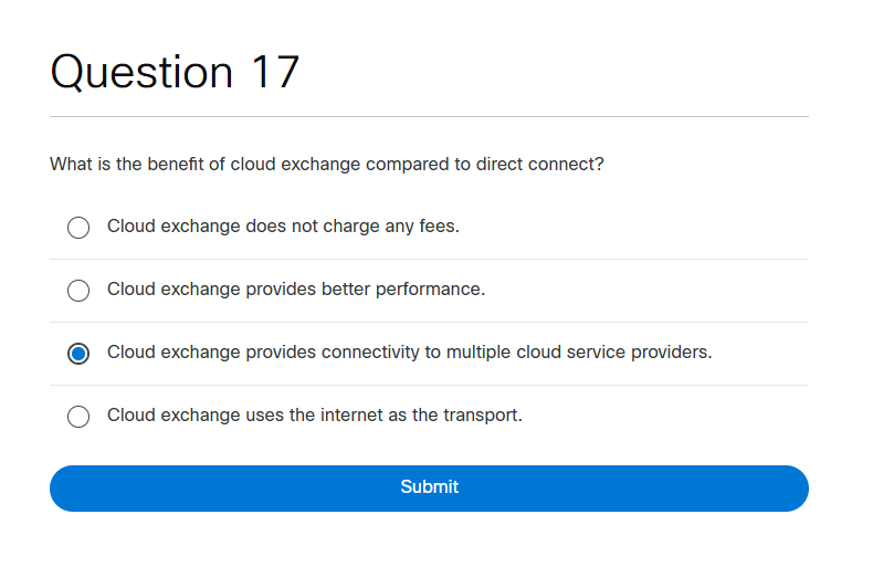 What is the benefit of cloud exchange