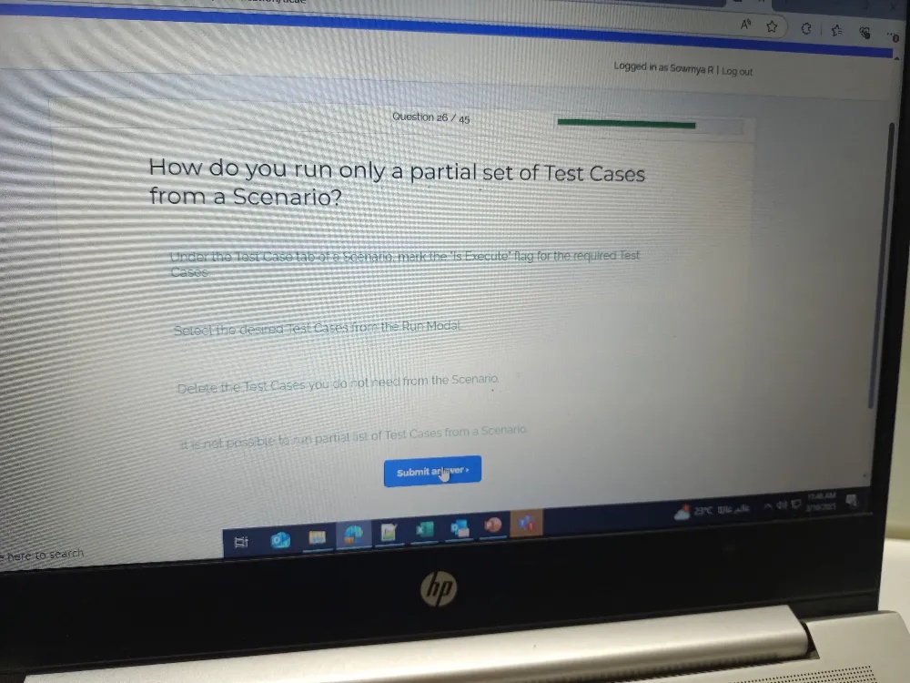 How do you run only a partial set of Test | StudyX